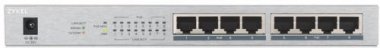 Фотография товара 'Zyxel Коммутатор PoE+  8xGE PoE+, настольный, металлический, бесшумный, бюджет PoE 60 Вт, GS1008HP'