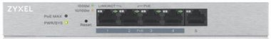 Фотография товара 'Zyxel Smart коммутатор PoE+ 5xGE (4xPoE+), настольный, бесшумный, бюджет PoE 60 Вт, GS1200-5HPV2'