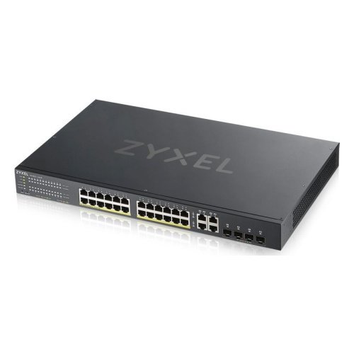 Фотография товара 'Zyxel GS192024HPV2 Гибридный коммутатор PoE+ 24xGE PoE+, 4xCombo (SFP/RJ-45), бюджет PoE 375 Вт'