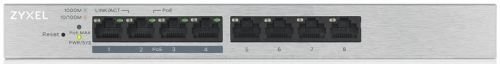 Фотография товара 'Zyxel Smart коммутатор PoE+ 8xGE (4xPoE+), настольный, бесшумный, с поддержкой VLAN, GS1200-8HPV2'