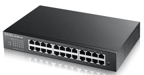 Фотография товара 'Zyxel Smart L2 коммутатор rack 19", 24xGE, настольный, бесшумный, GS1900-24E'