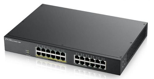 Фотография товара 'Zyxel Smart L2 коммутатор PoE+ rack 19", 24xGE (12xPoE+), бюджет PoE 130 Вт, GS1900-24EP'